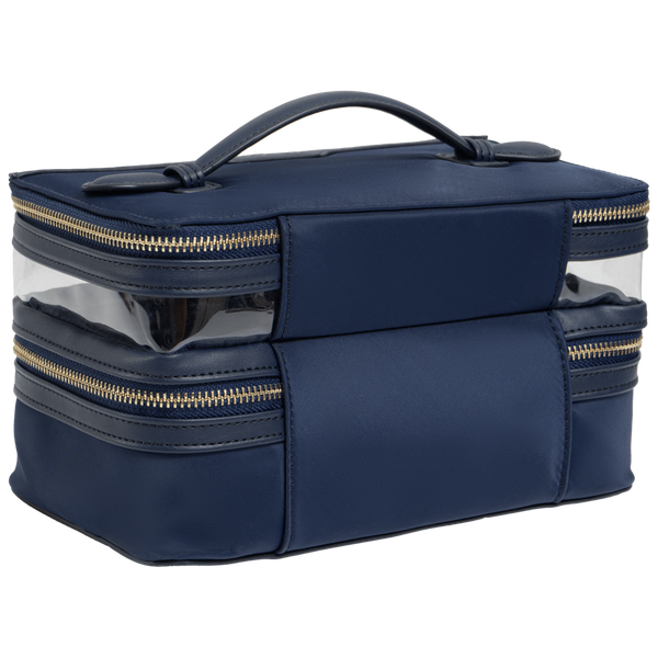 House of Harlow 1960 The Twill Nylon Double Compartment Toiletry Train Case #7