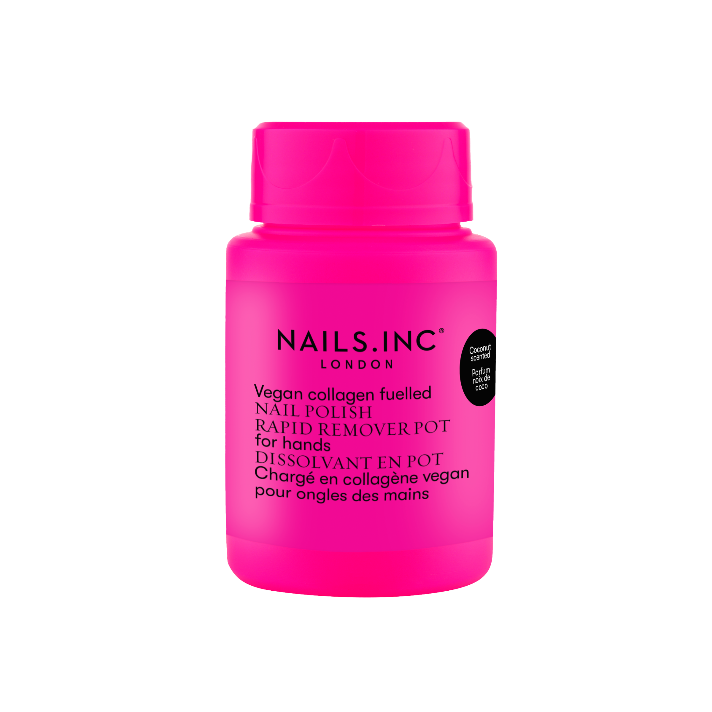 Nails Inc. Vegan Collagen Fueled Coconut Scented Nail Polish Rapid Remover Pot #1