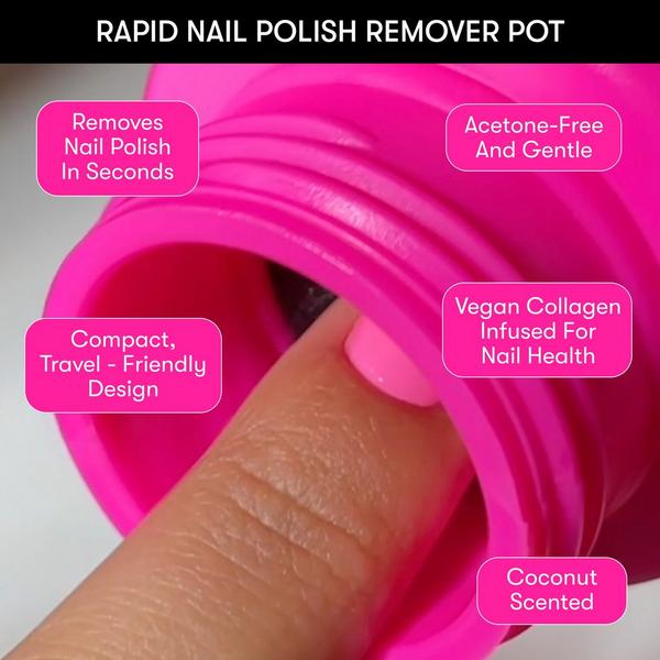 Nails Inc. Vegan Collagen Fueled Coconut Scented Nail Polish Rapid Remover Pot #2