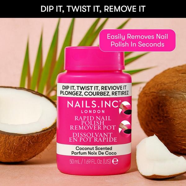 Nails Inc. Vegan Collagen Fueled Coconut Scented Nail Polish Rapid Remover Pot #3