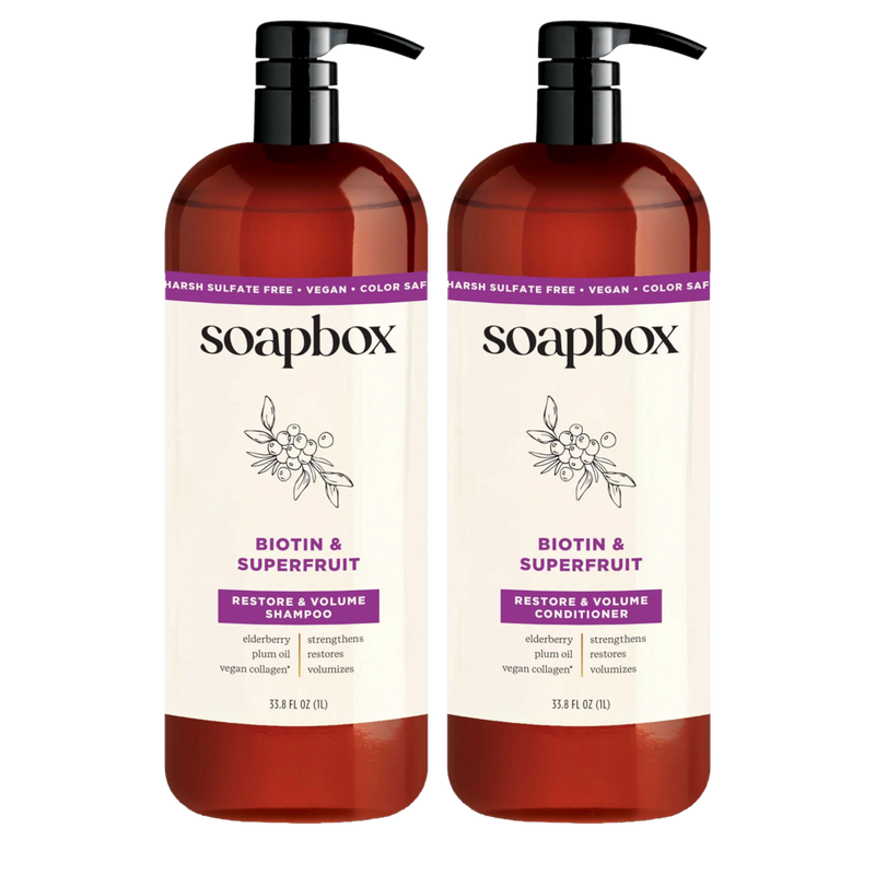 Soapbox - 33.8 oz Biotin Shampoo & Conditioner Duo | Ulta Beauty