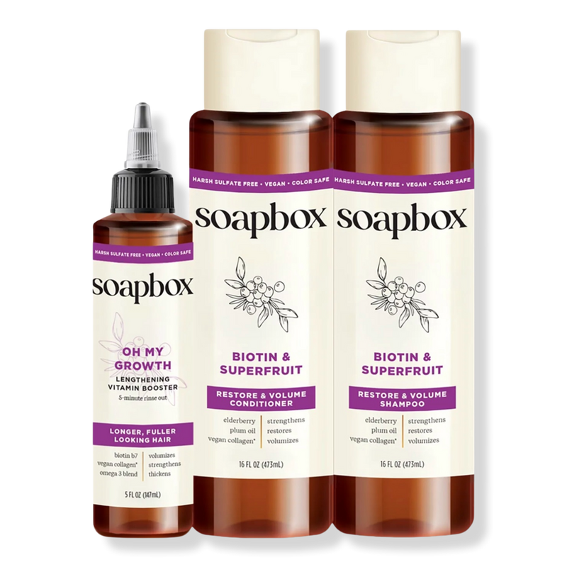 Soapbox - 16 oz Biotin & Superfruit Restore & Volume Haircare