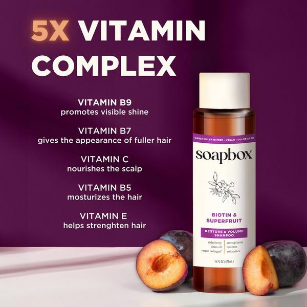 Soapbox Biotin & Superfruit Restore & Volume Haircare Essentials #4