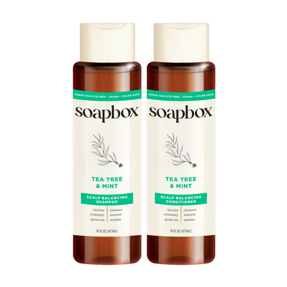 Soapbox Tea Tree Shampoo & Conditioner Duo - 16 oz