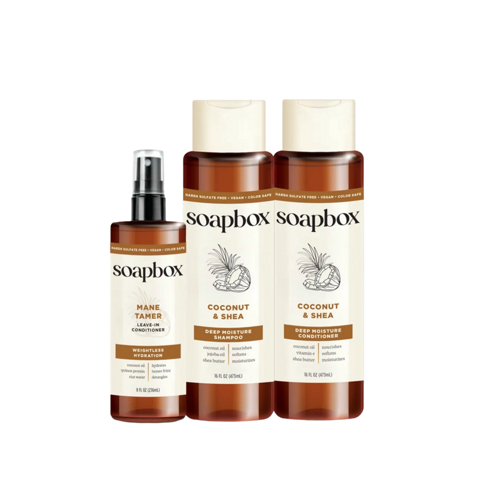 Soapbox Coconut & Shea Deep Moisture Haircare Essentials - 16 oz