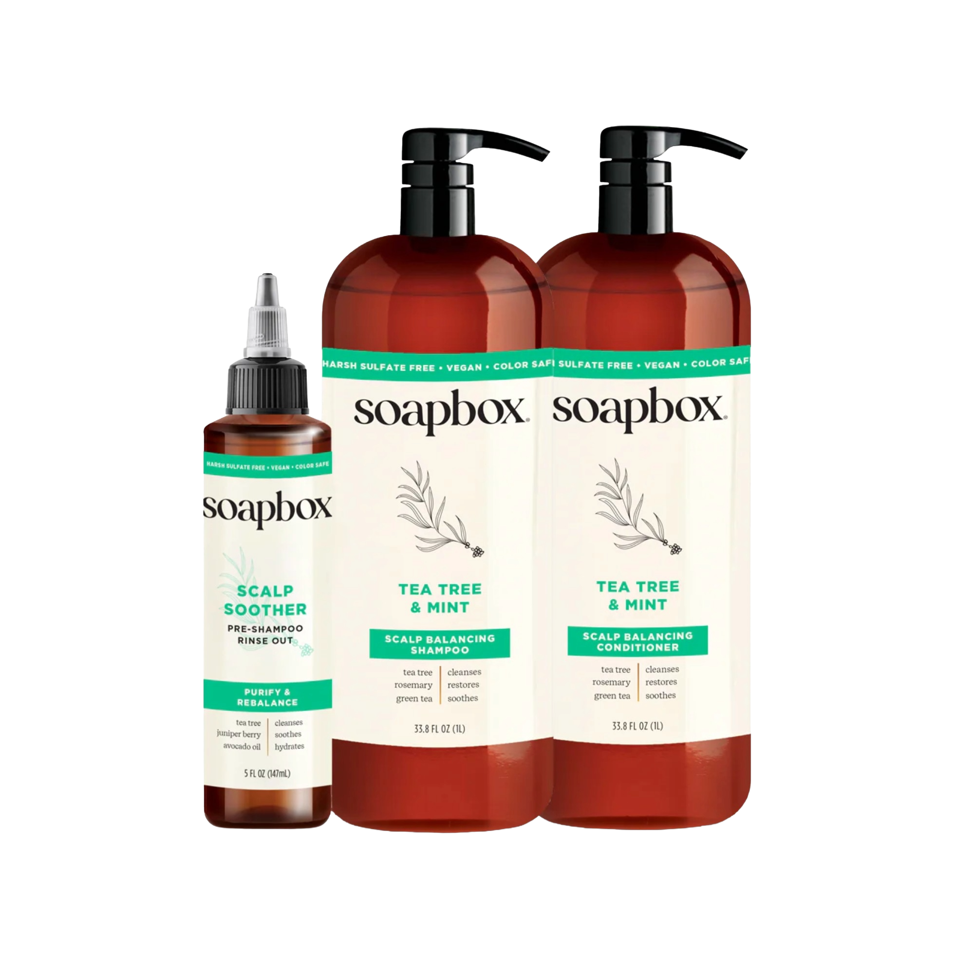 Soapbox Tea Tree & Mint Scalp Balancing Haircare Essentials #1
