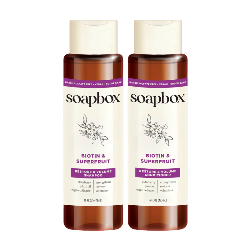 Soapbox - 16 oz Biotin Shampoo & Conditioner Duo | Ulta Beauty
