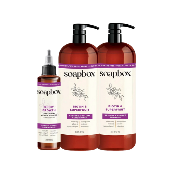 Soapbox Biotin & Superfruit Restore & Volume Haircare Essentials #1