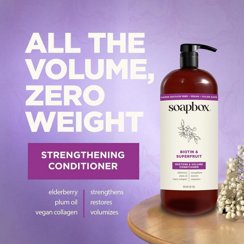 Soapbox - 33.8 oz Biotin & Superfruit Restore & Volume Haircare