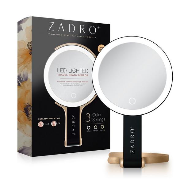Zadro Multi-Position LED Lighted Hand Mirror with 10X/1X #8