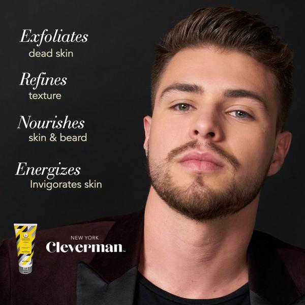 Cleverman Men’s Energizing & Sensitive Face & Beard Scrub Set + Free Silicone Face Scrubber #3