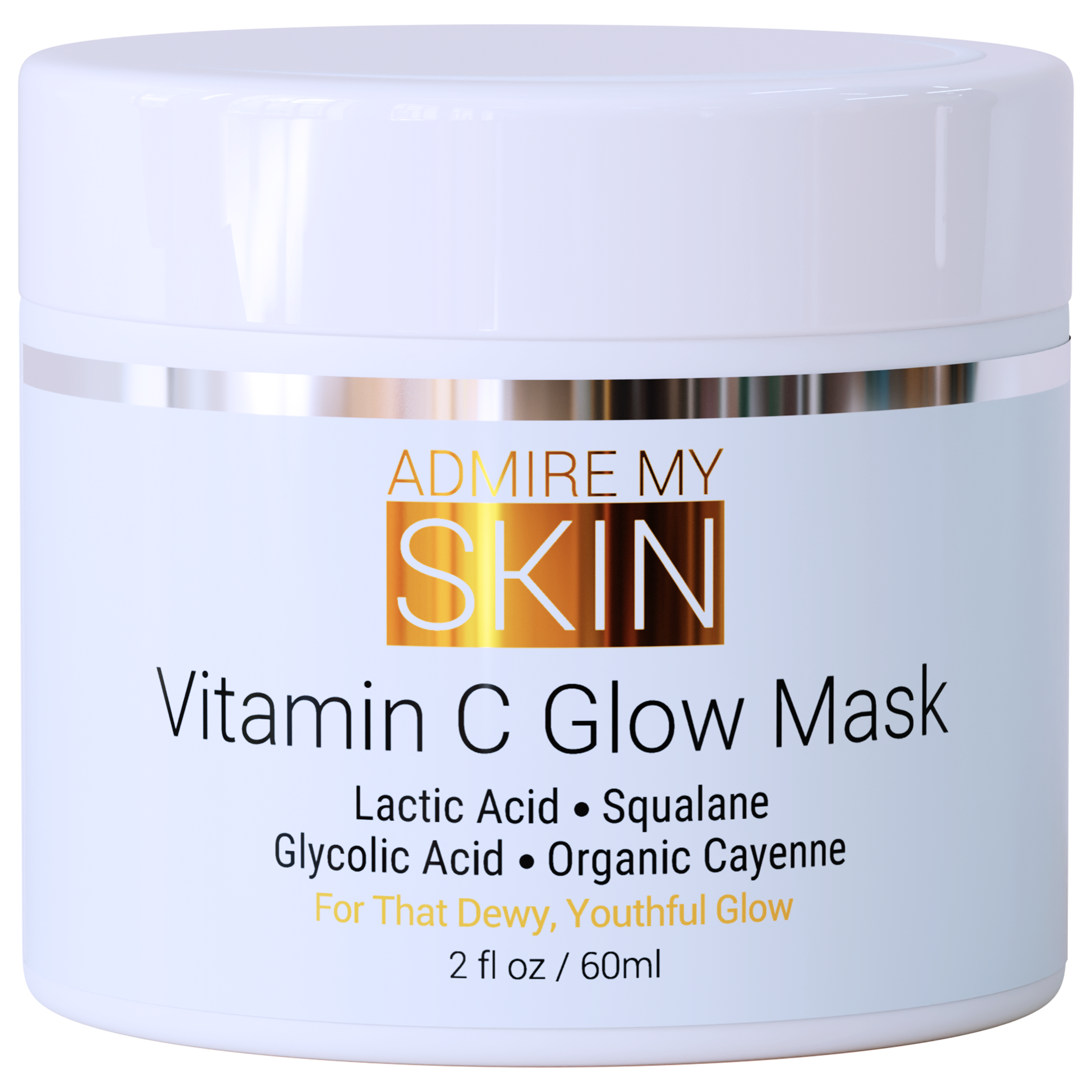 Admire My Skin Vitamin C Glow Mask for Brightening - Contains Glycolic and Lactic Acids #1