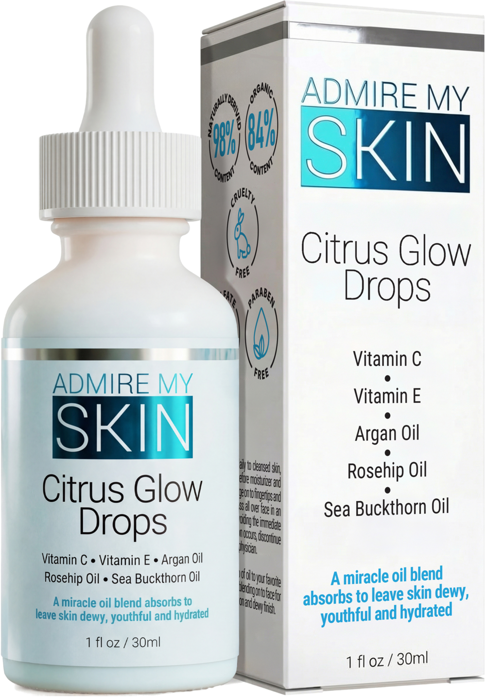 Admire My Skin Citrus Glow Drops Vitamin C Facial Oil