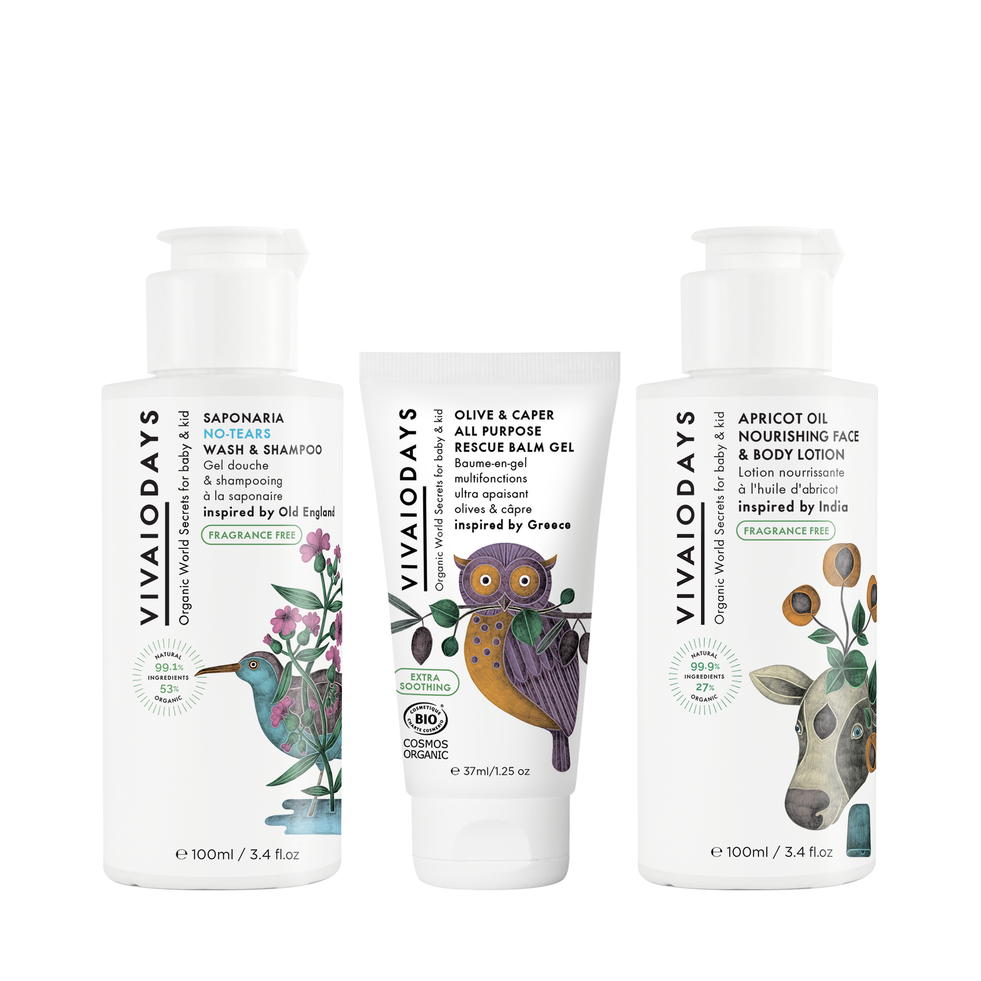 VIVAIODAYS Travel Set 3-Step Ritual for Extra Sensitive Skin: Cleanse, Hydrate, Soothe #1