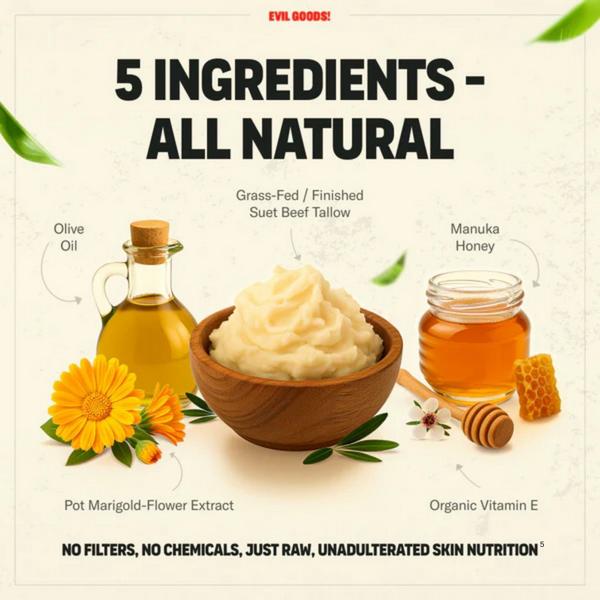 Evil Goods Whipped Grass-Fed Beef Tallow Balm #3