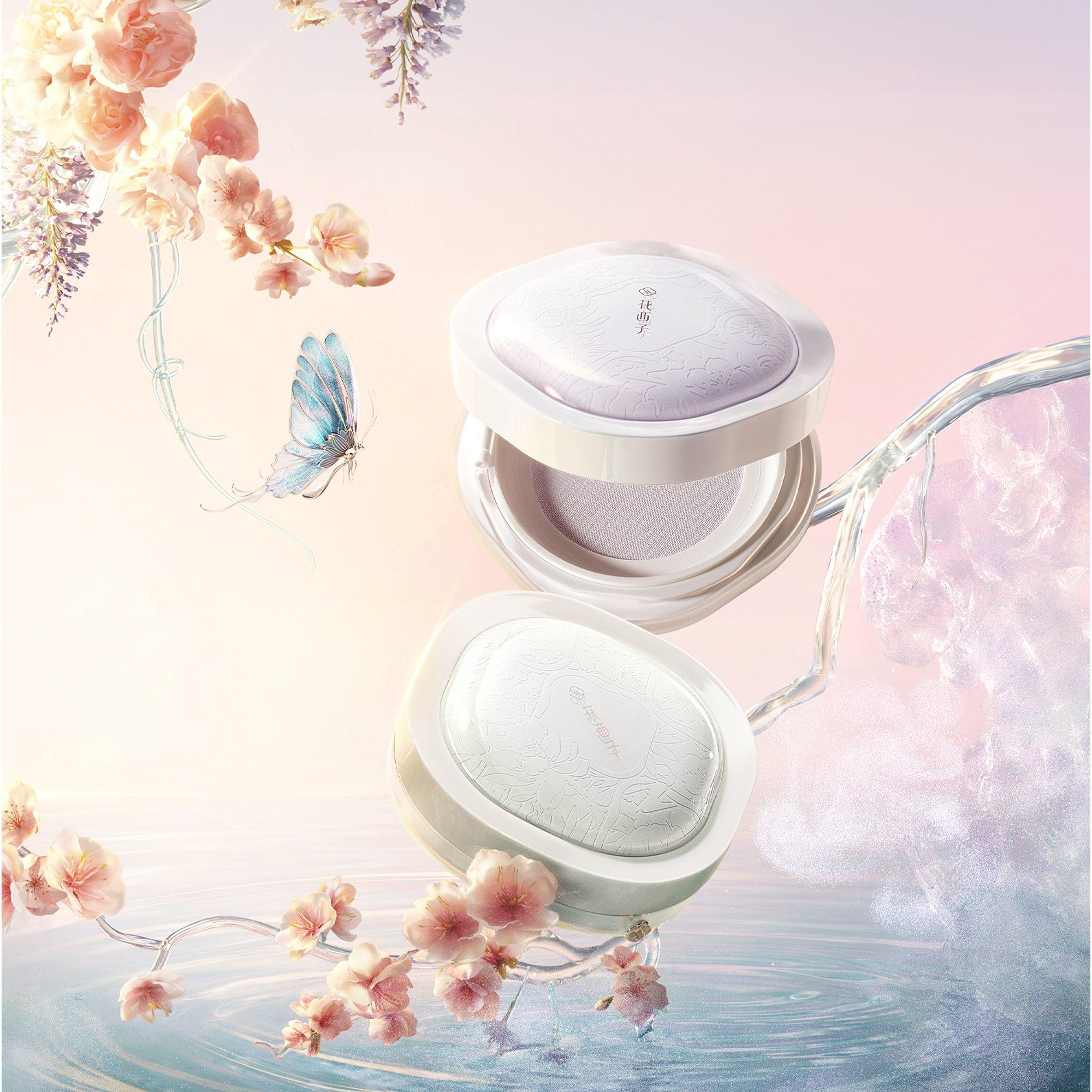 Цветокорректирующая рассыпчатая пудра Florasis Flawless Jade Breathable, цвет: 01 Белый — фото 3