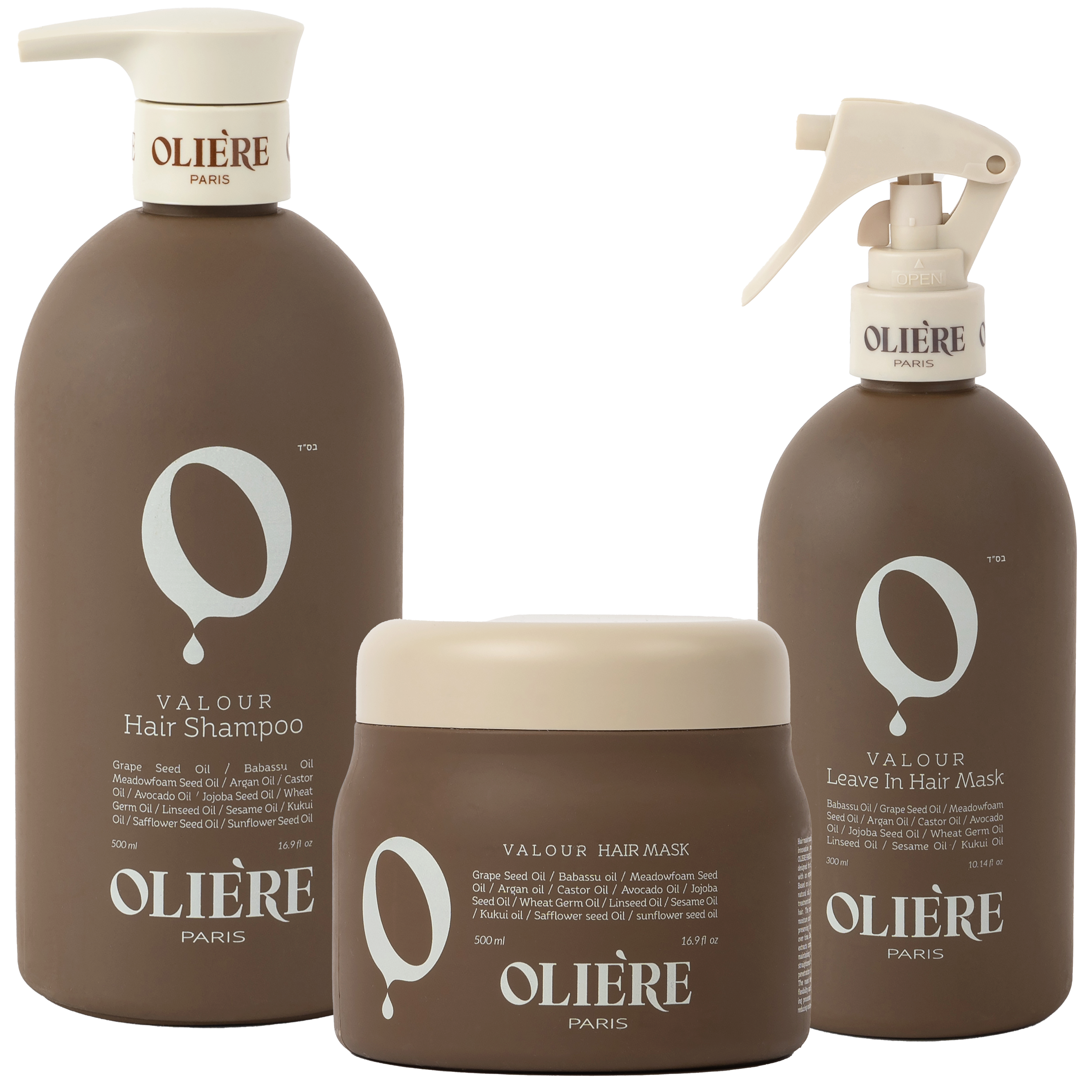 Oliere Paris Valour Essential Smoothing Hair Care Trio #1