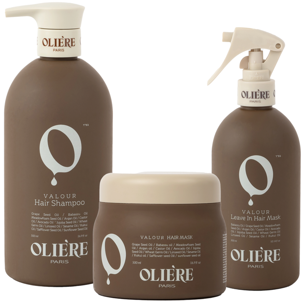 Oliere Paris Valour Essential Smoothing Hair Care Trio