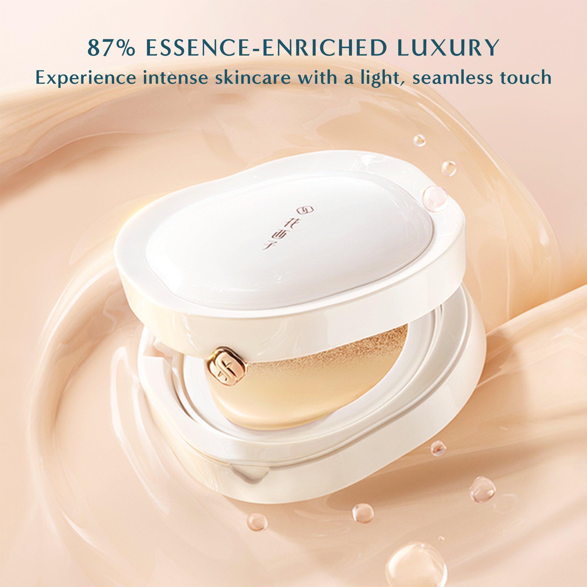 Невесомый матовый тональный кушон Florasis Flawless Jade Breathable, цвет: N25 Rippling Lotus — фото 4