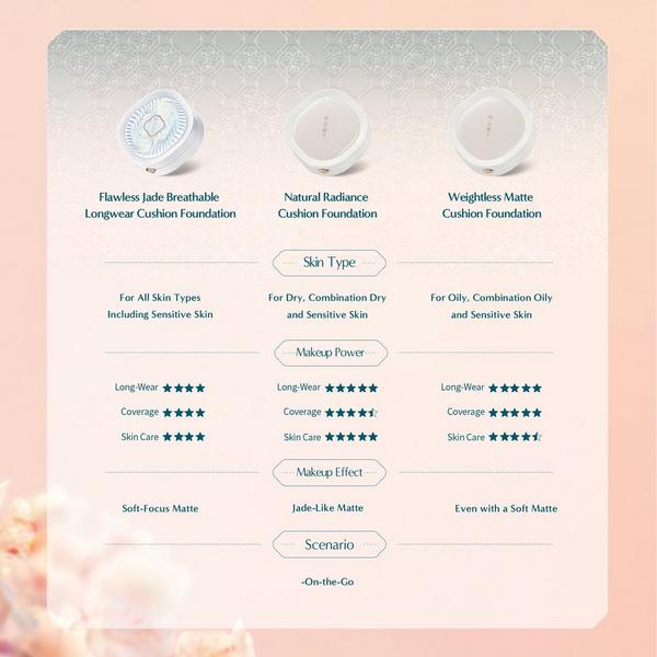 Florasis Flawless Jade Breathable Weightless Matte Cushion Foundation #8