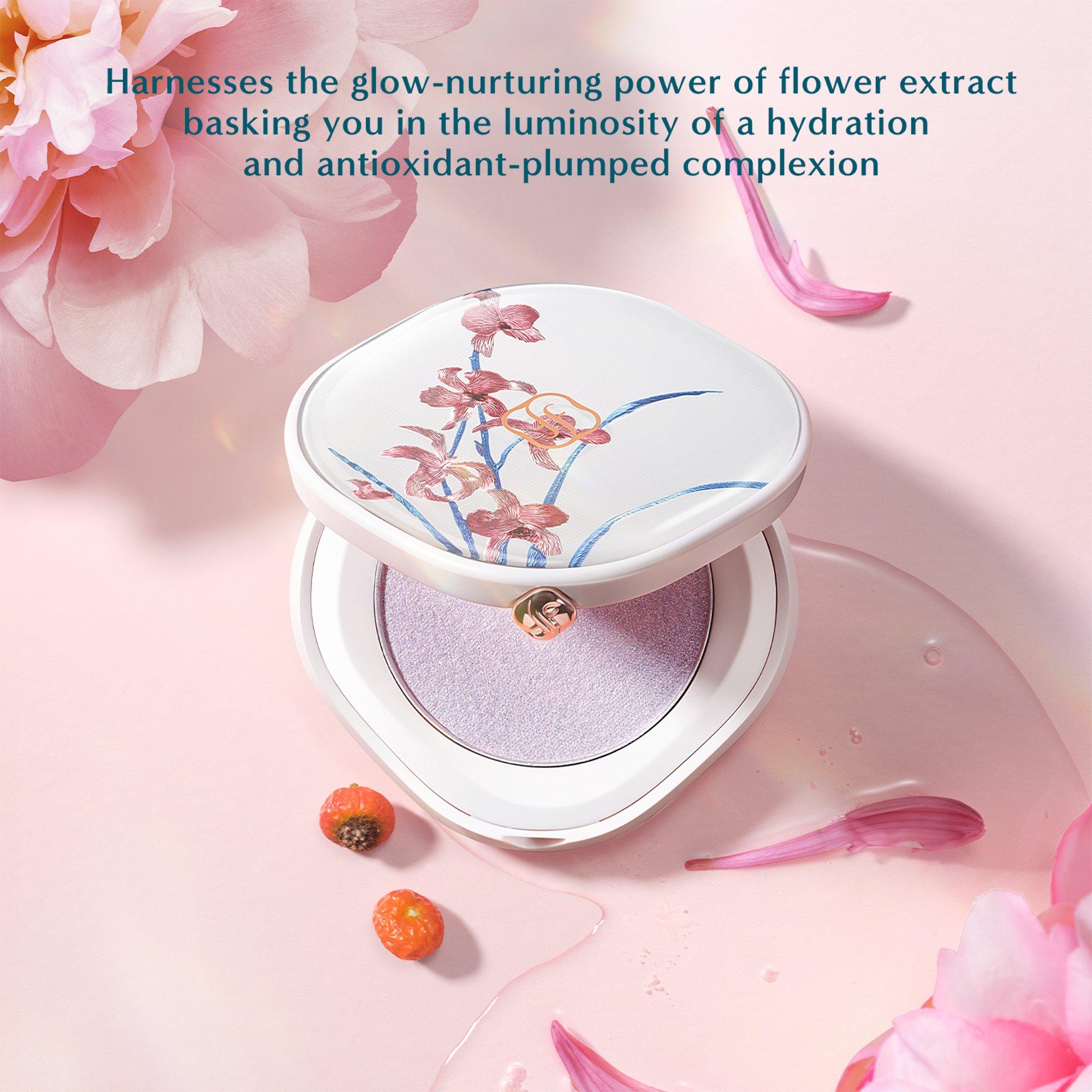 Хайлайтер Florasis Gentle Waves Aqua Glow, Ode to Embroidery, цвет: 03 Сиреневый мглистый — фото 8