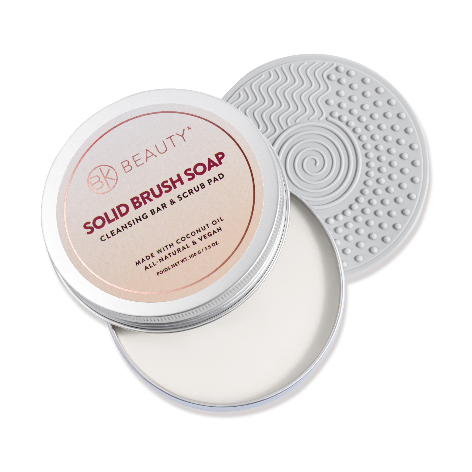 BK Beauty Solid Brush Soap with Cleaning Pad #1