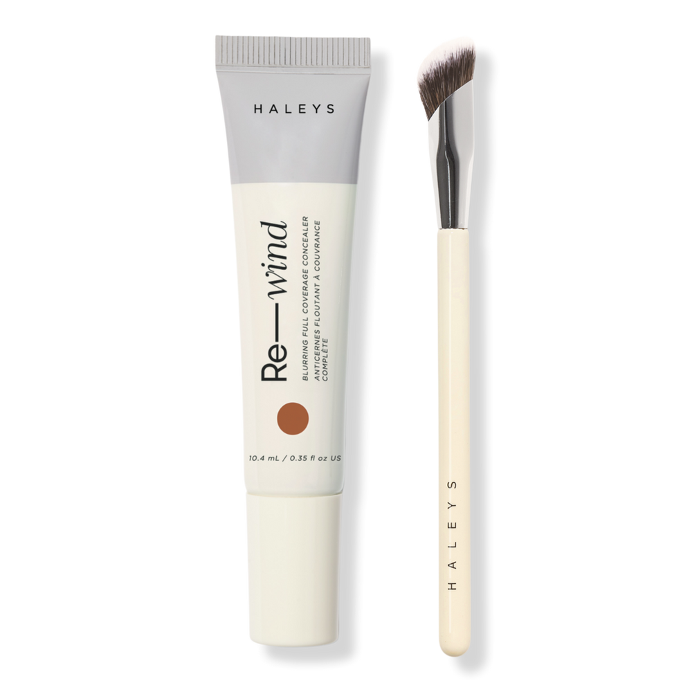 HALEYS Beauty Full Coverage Concealer & Brush Set - Dark - Neutral