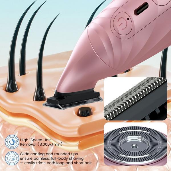 LILA by Akunbem 2-in-1 Bikini Trimmer & Shaver - Adjustable Magnetic Blades #2