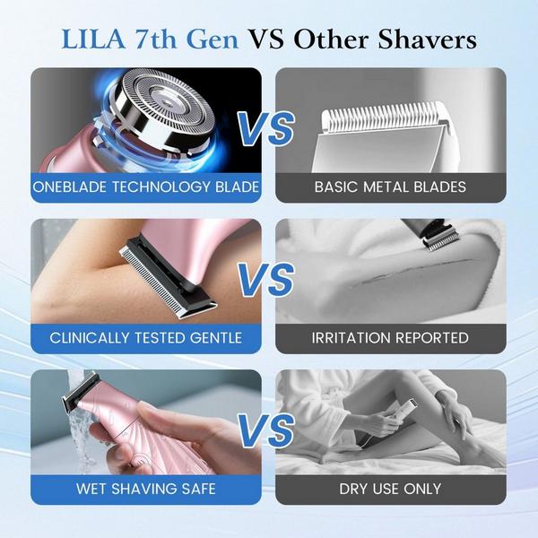 LILA by Akunbem 2-in-1 Bikini Trimmer & Shaver - Adjustable Magnetic Blades #7