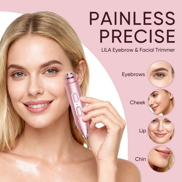 LILA by Akunbem 2 in 1 Portable Women Facial Shaver & Eyebrow Trimmer – Bloom T1 #4