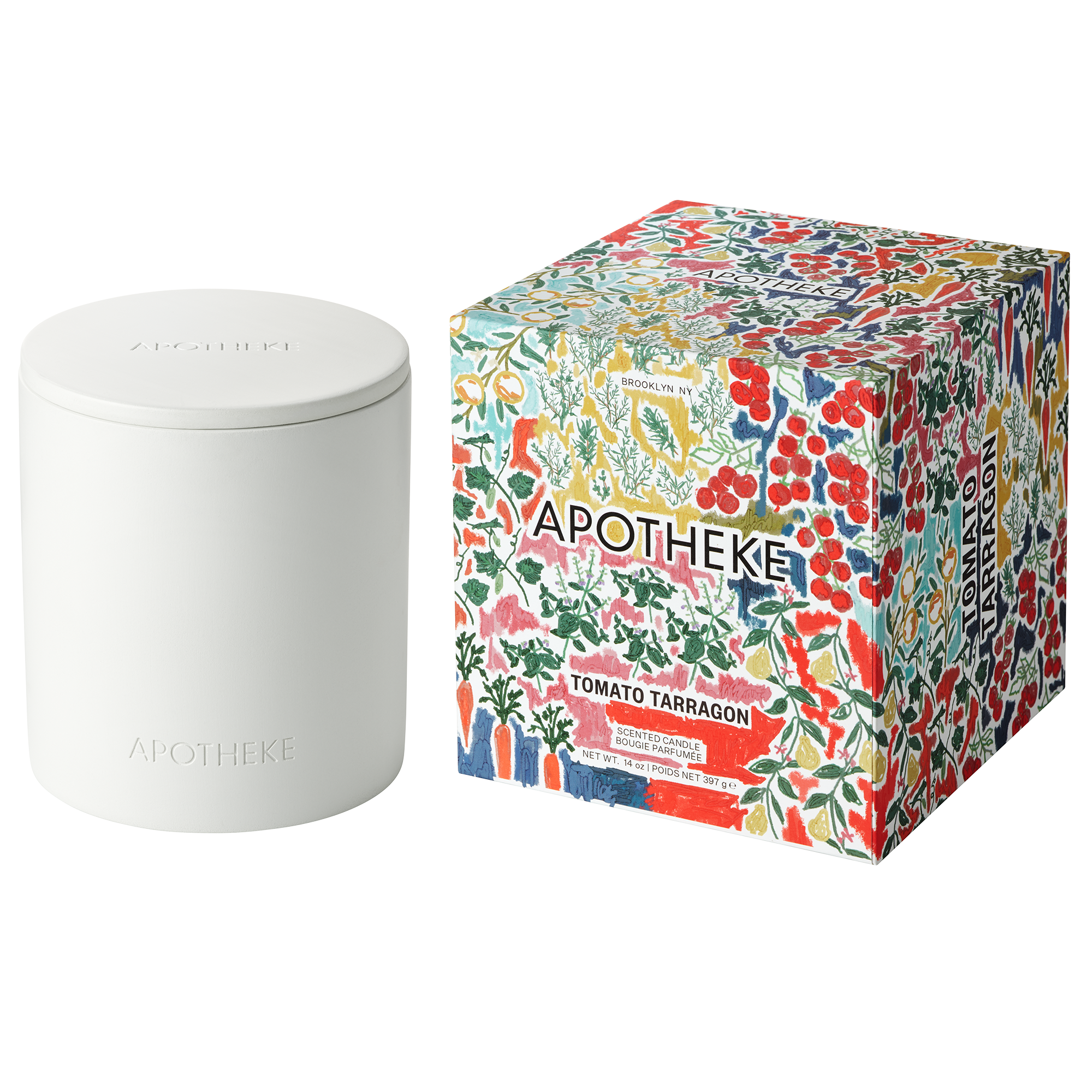 APOTHEKE Tomato Tarragon Specialty 2-Wick Scented Concrete Candle #1