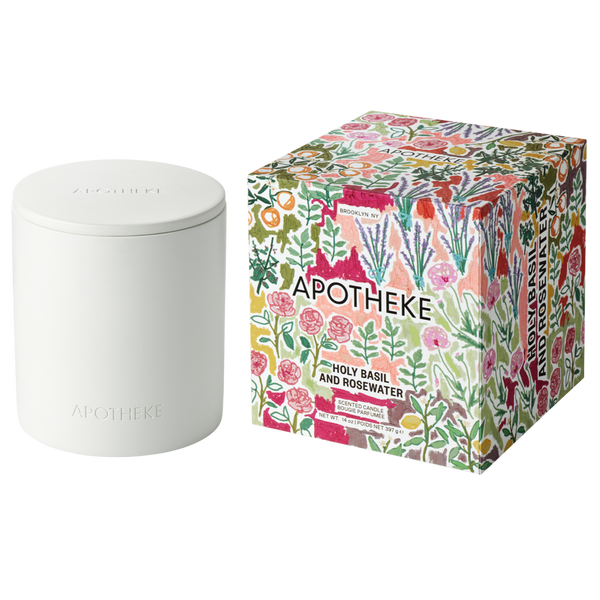 APOTHEKE Holy Basil and Rosewater Specialty 2-Wick Scented Concrete Candle #1