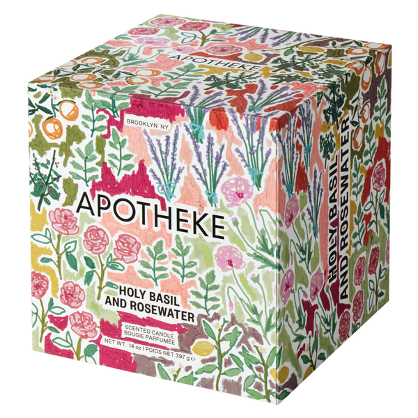 APOTHEKE Holy Basil and Rosewater Specialty 2-Wick Scented Concrete Candle #3