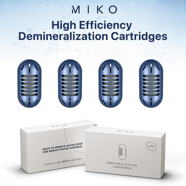 Miko Water Demineralization Cartridges - 4-Pack for Ultrasonic Humidifiers #3