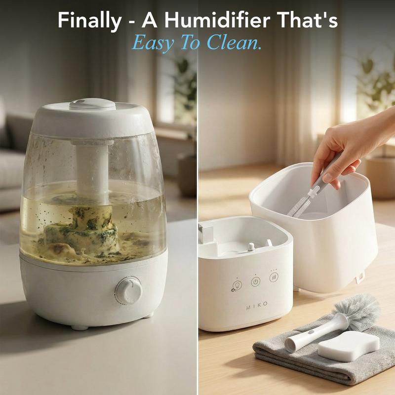 Miko - Breeze 3-Speed Ultrasonic Cool Mist Humidifier with Top
