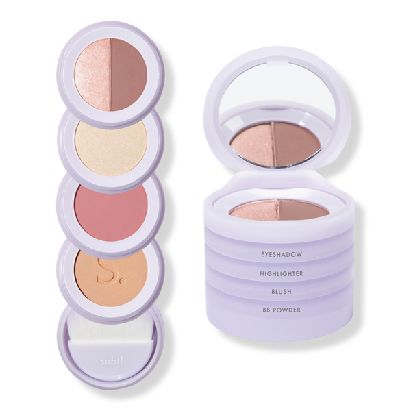 SUBTL. Beauty 4-in-1 Stack with Powder Foundation, Eyeshadow, Blush, and Highlighter #1