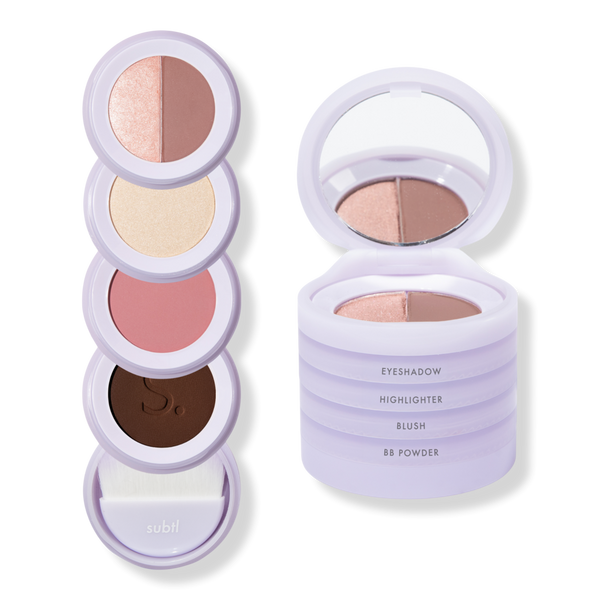 SUBTL. Beauty 4-in-1 Stack with Powder Foundation, Eyeshadow, Blush, and Highlighter #1