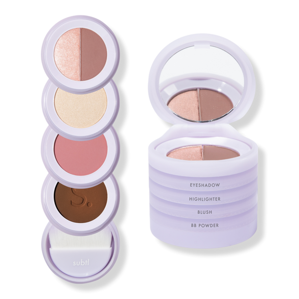SUBTL. Beauty 4-in-1 Stack with Powder Foundation, Eyeshadow, Blush, and Highlighter #1