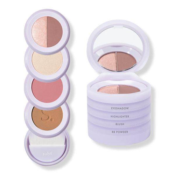 SUBTL. Beauty 4-in-1 Stack with Powder Foundation, Eyeshadow, Blush, and Highlighter #1