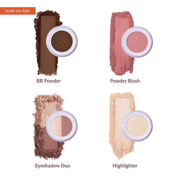SUBTL. Beauty 4-in-1 Stack with Powder Foundation, Eyeshadow, Blush, and Highlighter #2