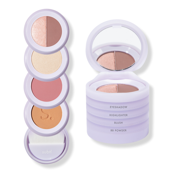 SUBTL. Beauty 4-in-1 Stack with Powder Foundation, Eyeshadow, Blush, and Highlighter #1