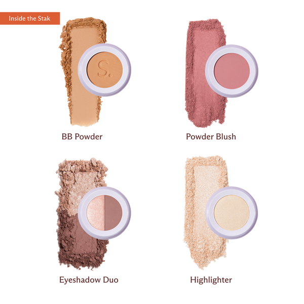 SUBTL. Beauty 4-in-1 Stack with Powder Foundation, Eyeshadow, Blush, and Highlighter #2