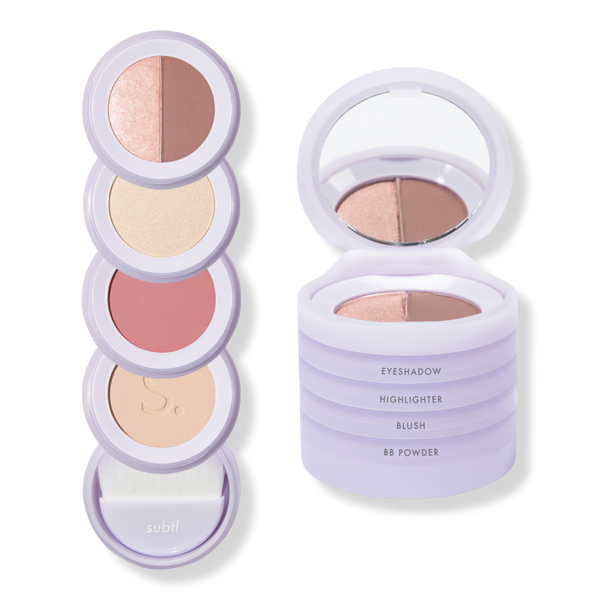 SUBTL. Beauty 4-in-1 Stack with Powder Foundation, Eyeshadow, Blush, and Highlighter #1