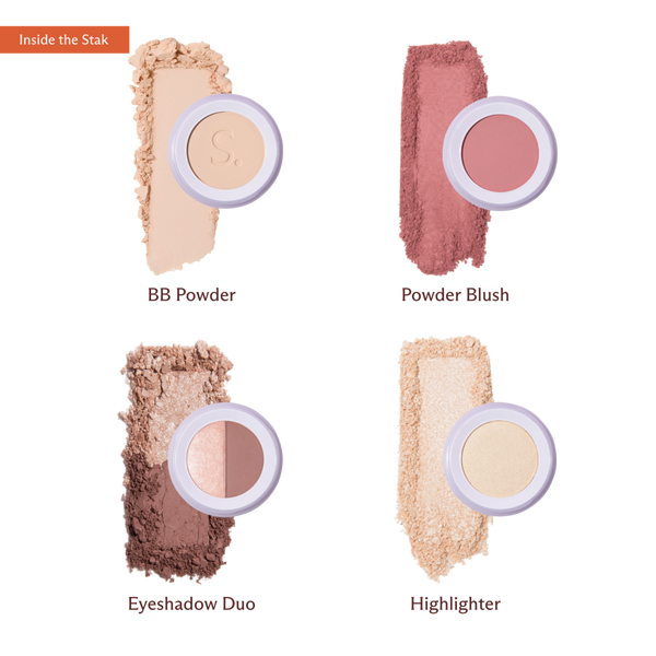 SUBTL. Beauty 4-in-1 Stack with Powder Foundation, Eyeshadow, Blush, and Highlighter #2