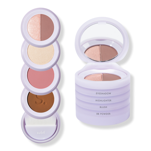 SUBTL. Beauty 4-in-1 Stack with Powder Foundation, Eyeshadow, Blush, and Highlighter #1