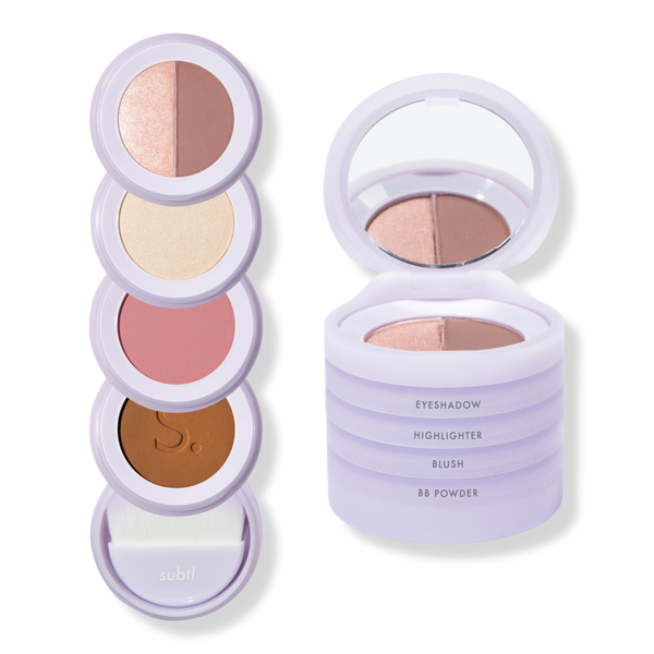 SUBTL. Beauty 4-in-1 Stack with Powder Foundation, Eyeshadow, Blush, and Highlighter #1