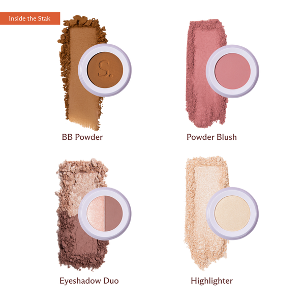 SUBTL. Beauty 4-in-1 Stack with Powder Foundation, Eyeshadow, Blush, and Highlighter #2