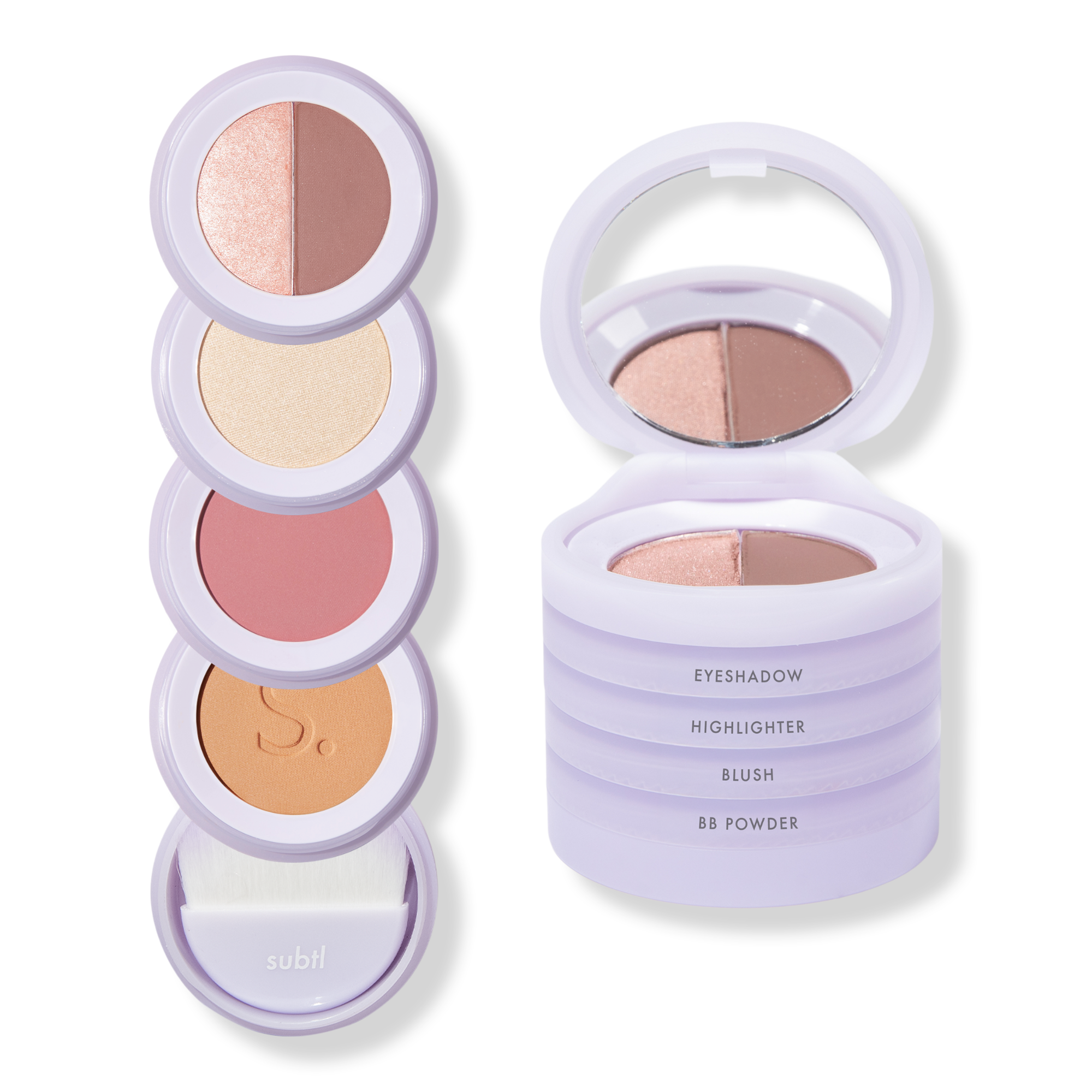 SUBTL. Beauty 4-in-1 Stack with Powder Foundation, Eyeshadow, Blush, and Highlighter #1