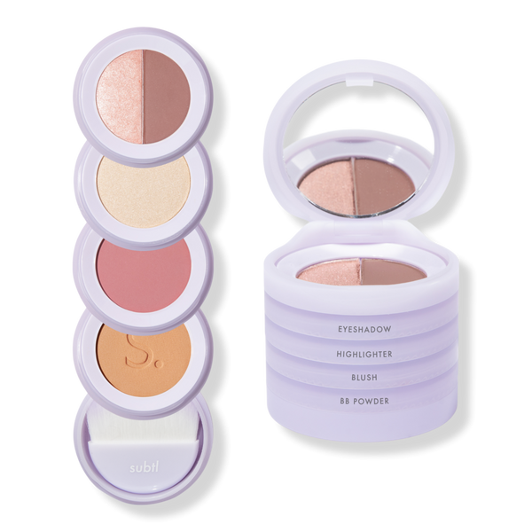 SUBTL. Beauty 4-in-1 Stack with Powder Foundation, Eyeshadow, Blush, and Highlighter #1
