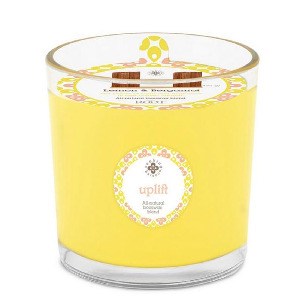 Root Candles Seeking Balance Uplift - Lemon & Bergamot Aromatherapy Candle #1